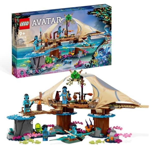 LEGO® Avatar 75578 Vattenbyn Metkayina, leksak, med by, kanot, Pandora
