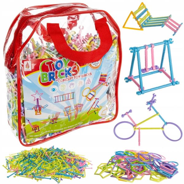 Blocks - straws - construction figures - 1000 pcs