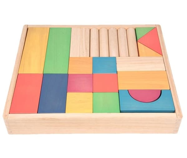 TickiT - Giant Rainbow Wooden Blocks - HJÄRNSKAP