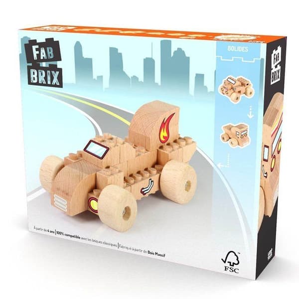 Låda med 22 tegelstenar FABBRIX Bilarna