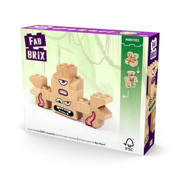 Låda med 17 tegelstenar FABBRIX Monstren