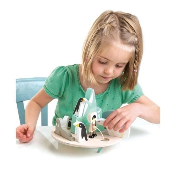 Tender Toys balanserande polcirkel trä junior 9-delad