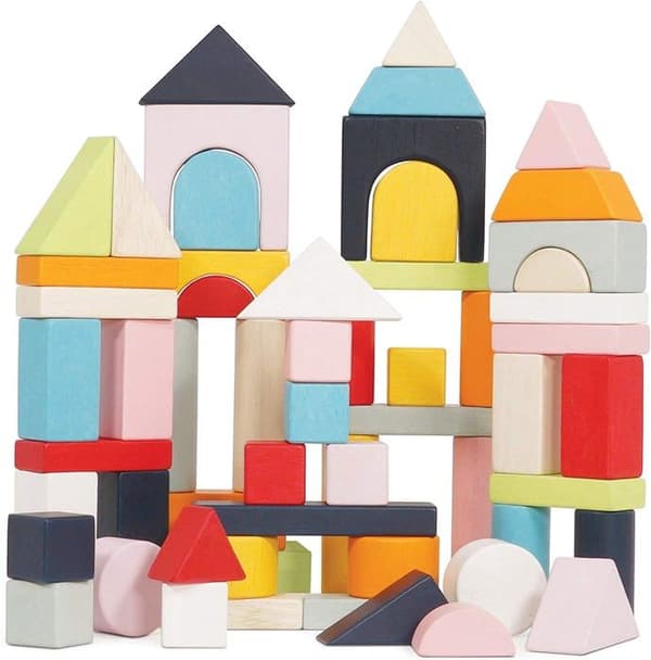 Le Toy Van - Byggklossar av trä och tygpåse - JH PRODUKTER