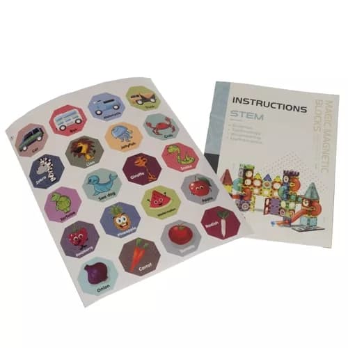Magnetic Tiles - 75-deler Magnetiske Byggeklosser - Byggmagneter