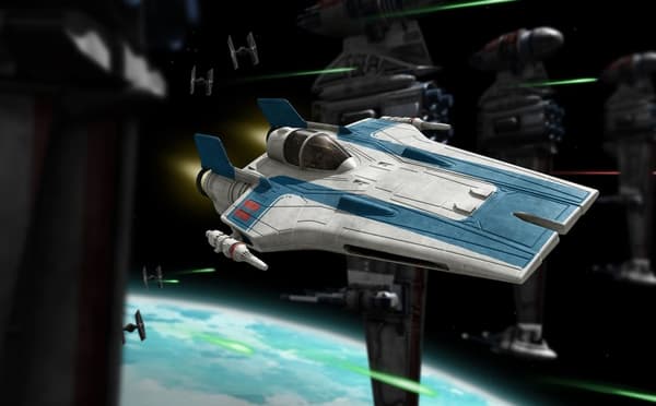 Revell Star Wars Resistance A-wing Fighter äänen ja valon kanssa Mallinrakennussarja