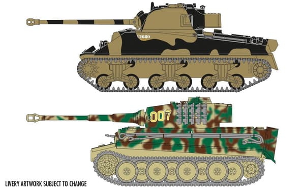 Airfix Classic Conflict Tiger 1 vs Sherman Firefly Vc 1:72 Mallinrakennussarja