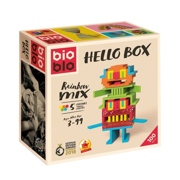 Bioblo - Bioblo Hello Box 100 tegelstenar - HUBTOYS