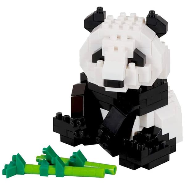 Figur - Nanoblock - Giant Panda Nano-konstruktion - 220 delar - Plast - Gör-det-själv montering