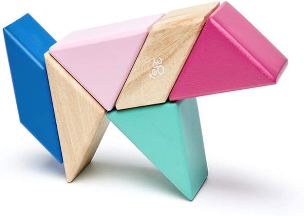 Brädspel för barn - Tegu Classic Pocket 6 Pieces - Blommande - Magnetisk trä
