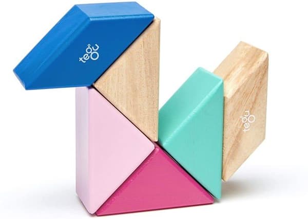 Brädspel för barn - Tegu Classic Pocket 6 Pieces - Blommande - Magnetisk trä