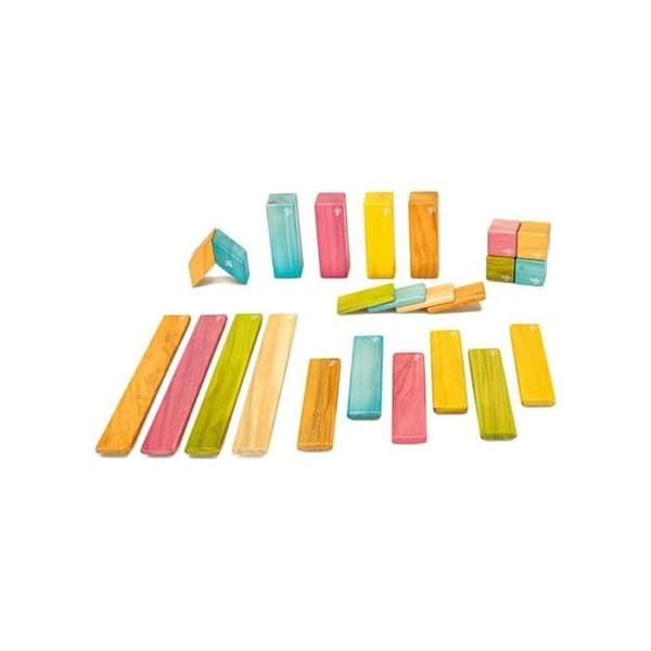 Byggspel - Tegu Classic Pocket 24 Pieces - Pastell - Barn