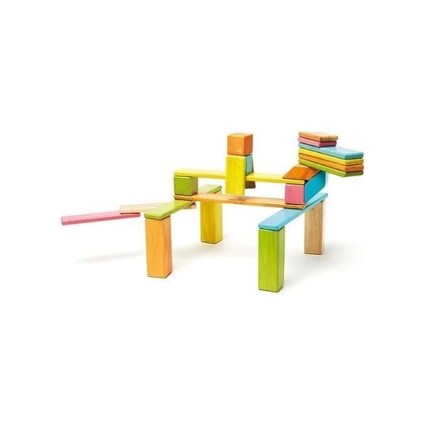 Byggspel - Tegu Classic Pocket 24 Pieces - Pastell - Barn