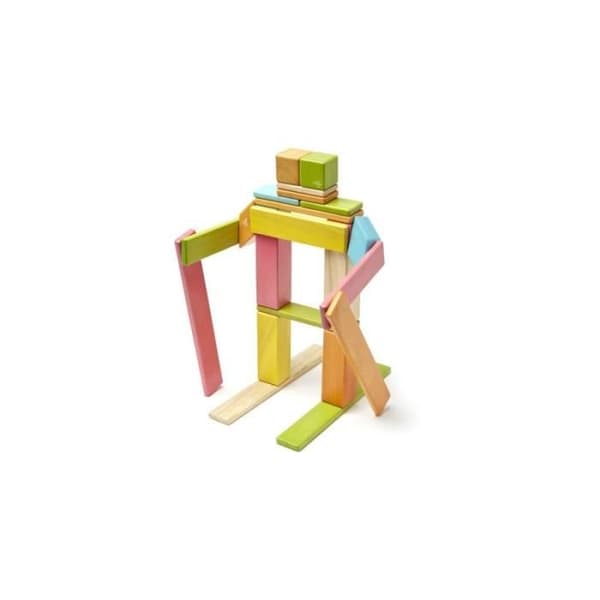 Byggspel - Tegu Classic Pocket 24 Pieces - Pastell - Barn