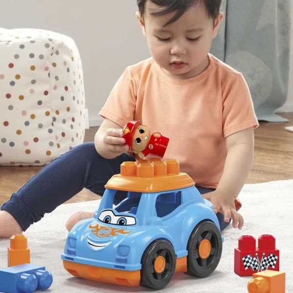 MEGA Bloks - Racingbil - Byggleksak - 1 år och uppåt HKN41