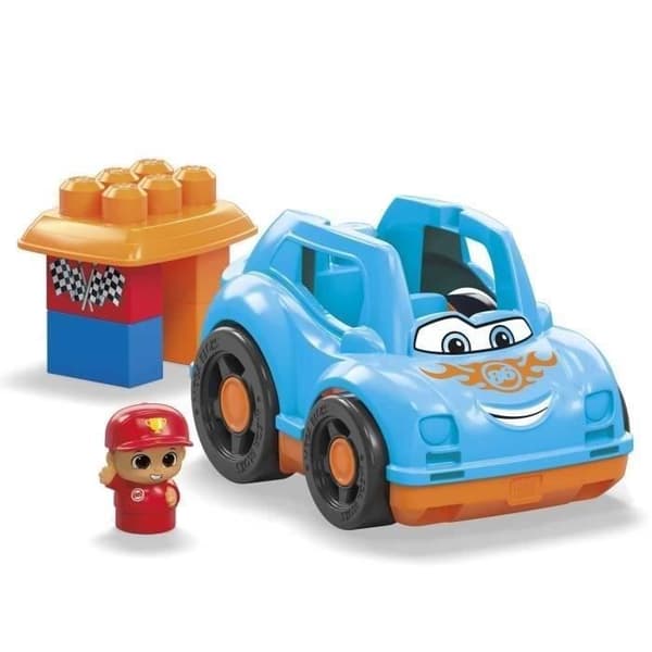 MEGA Bloks - Racingbil - Byggleksak - 1 år och uppåt HKN41