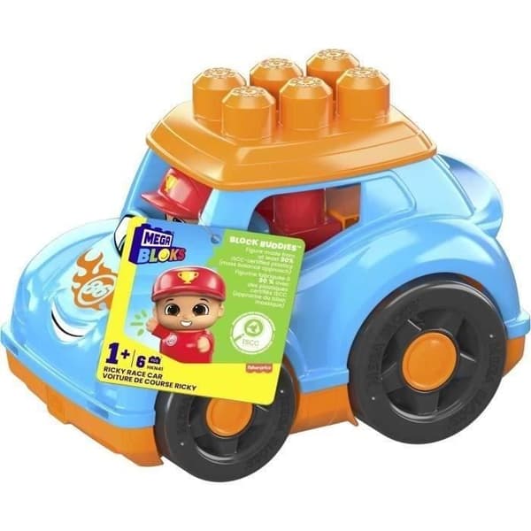 MEGA Bloks - Racingbil - Byggleksak - 1 år och uppåt HKN41
