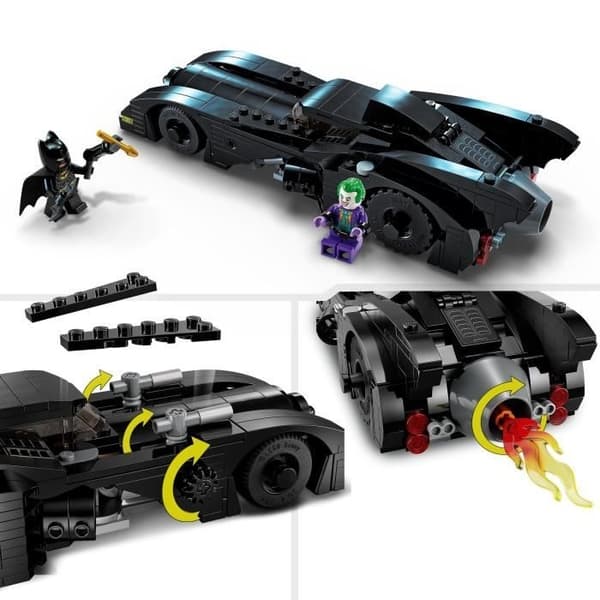 LEGO DC 76224 Batmobilen: Batman and The Joker Chase, Batmobile billegetøj, med minifigurer