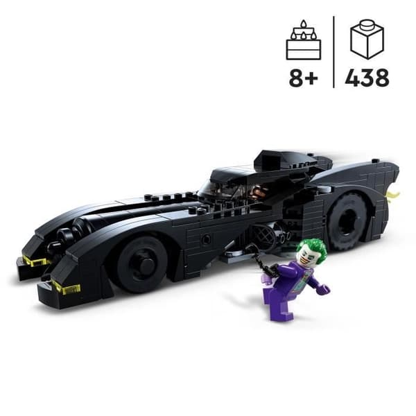 LEGO DC 76224 Batmobilen: Batman and The Joker Chase, Batmobile billegetøj, med minifigurer
