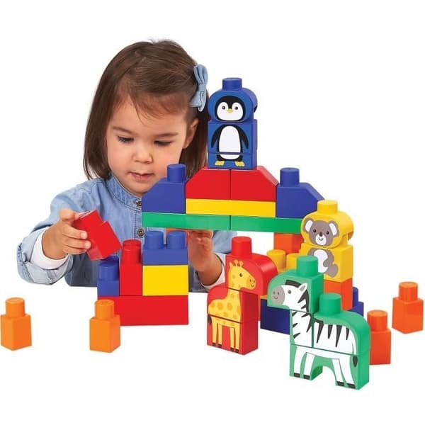 LES MAXI Barrel Animals Blue Construction First Age