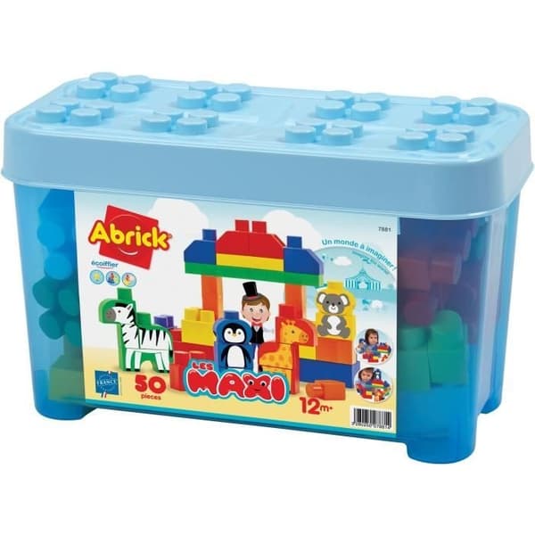 LES MAXI Barrel Animals Blue Construction First Age