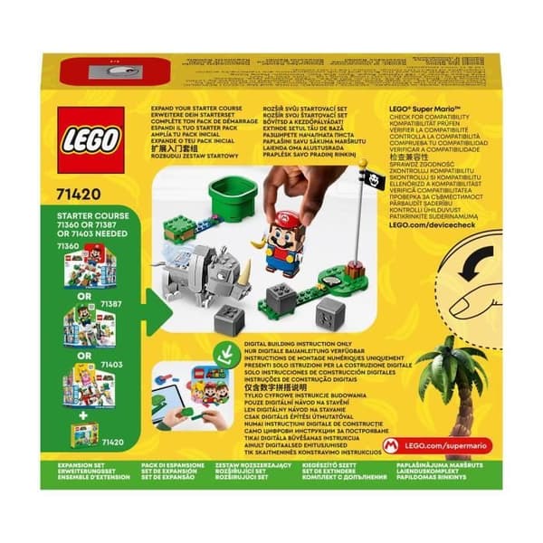 LEGO® Super Mario 71420 Rambi the Rhinoceros Expansion Set, kombinera leksak med startpaket