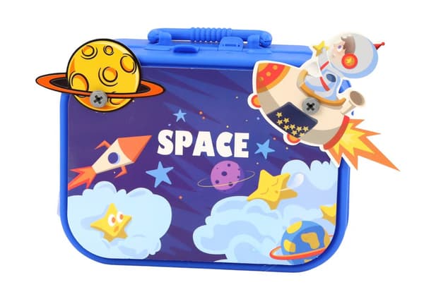 Kuffert Sæt DIY Puslespil Blocks Space Skruetrækker 228 stykker.