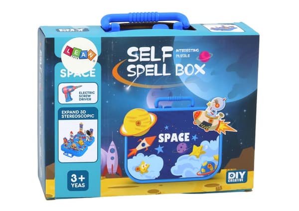 Kuffert Sæt DIY Puslespil Blocks Space Skruetrækker 228 stykker.