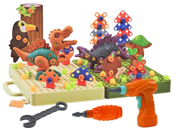 3D konstruktion puslespil blokke DIY dinosaurer demonteringsbor