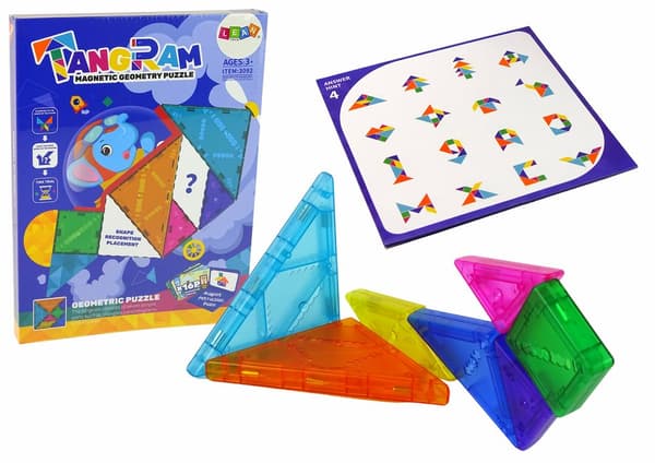 Tangram 7 magnetiske blokke puslespil