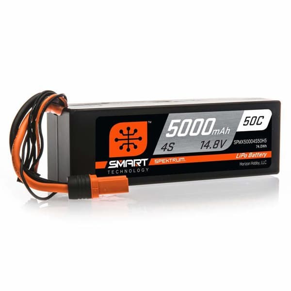 Spektrum - SPMX50004S50H5 - 14,8 V 5000 mAh 4S 50C Smart Hardcase LiPo-Akku: IC5,