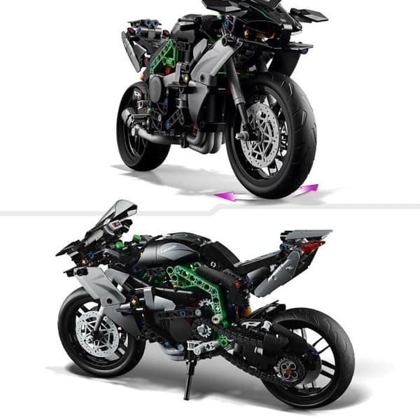 LEGO Technic 42170 Kawasaki Ninja H2R motorcykel, presentidé för barn, kreativ leksak
