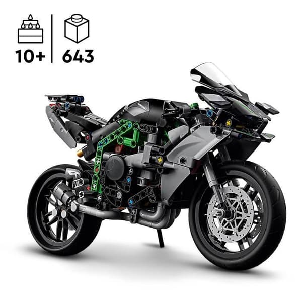 LEGO Technic 42170 Kawasaki Ninja H2R motorcykel, presentidé för barn, kreativ leksak