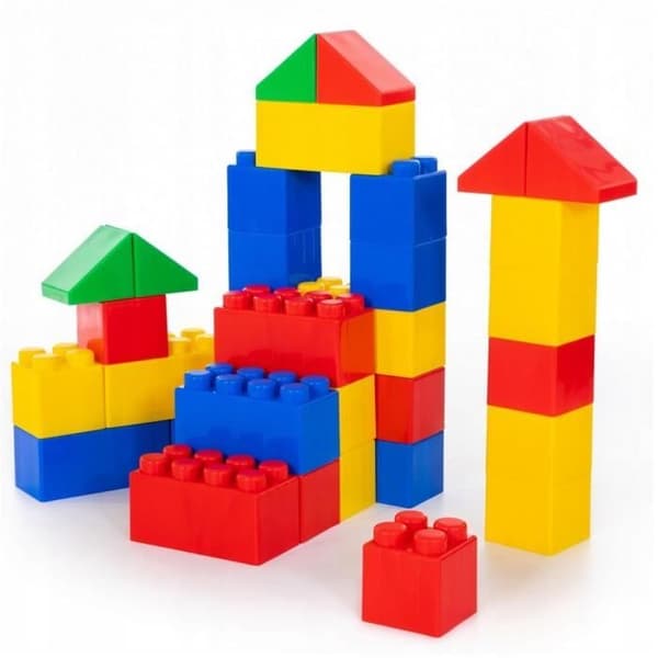 Byggstensspel - POLESIE - XXL - 36 element - Flerfärgad - Gul