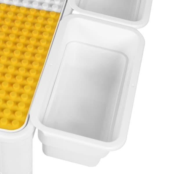 YUENFONG barnbord och stolset med 2 stolar Lekbord för barn med 163 byggklossar