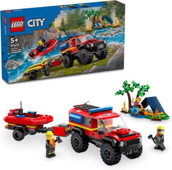 LEGO City 4x4 brandbil med redningsbåd - 60412