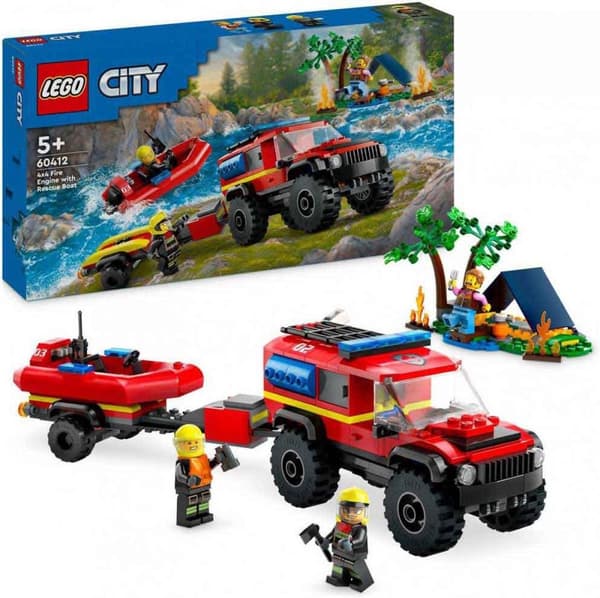 LEGO City 4x4 brandbil med redningsbåd - 60412