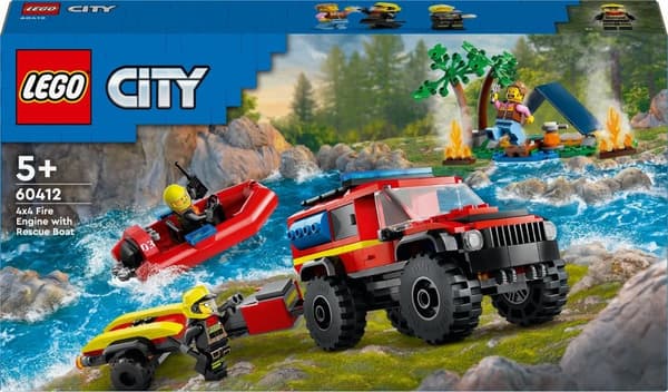 LEGO City 4x4 brandbil med redningsbåd - 60412