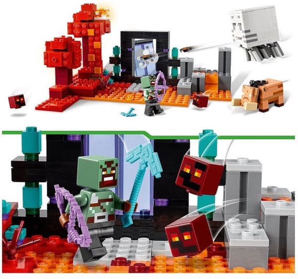 LEGO Minecraft Baghold på Nether Portal - 21255