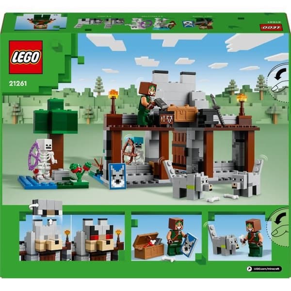 LEGO Minecraft 21261 Wolf's Fortress - Utforskningsspel med skeletttema