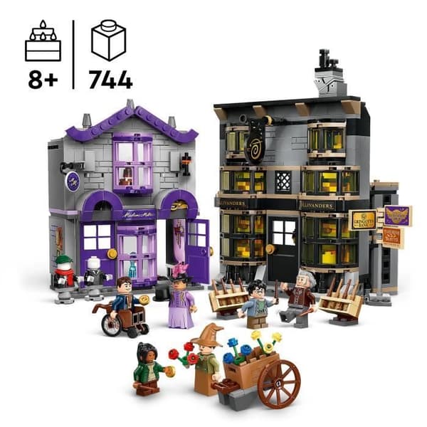 LEGO® Harry Potter 76439 Ollivander och Madame Guipure, färdig att bära för trollkarlar och trollkarlar