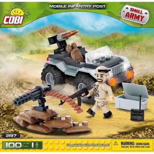 Byggspel - Liten armé - Mobilt infanteri - 100 st - 1 Cobi-figur