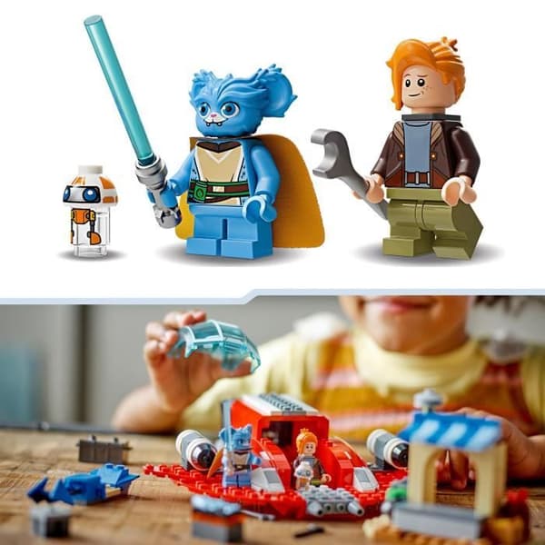 LEGO® 75384 Star Wars The Crimson Firehawk, byggleksak med speedercykel och minifigurer