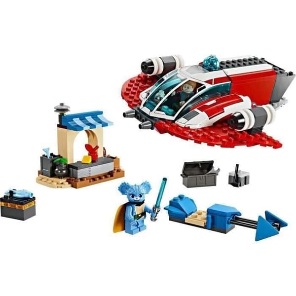 LEGO® 75384 Star Wars The Crimson Firehawk, byggleksak med speedercykel och minifigurer