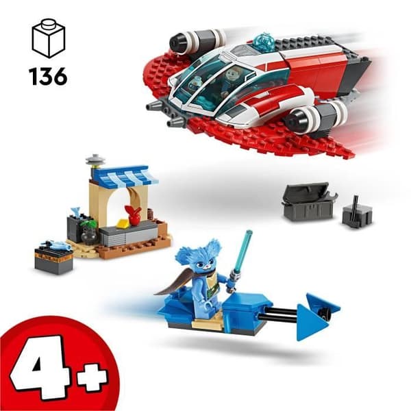 LEGO® 75384 Star Wars The Crimson Firehawk, byggleksak med speedercykel och minifigurer