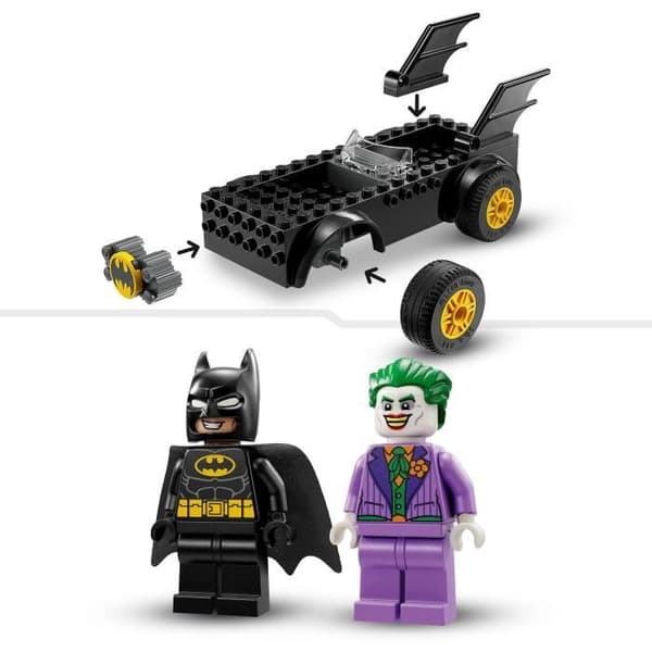 LEGO® DC 76264 The Joker's Pursuit Batmobile leksaksbil med superhjältestartkloss