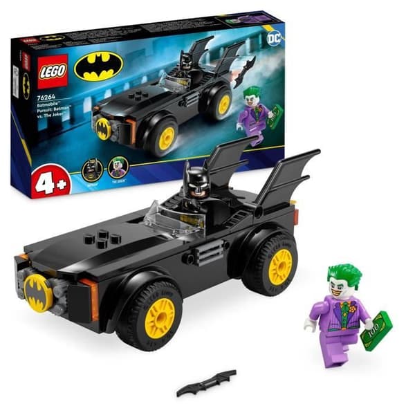 LEGO® DC 76264 The Joker's Pursuit Batmobile leksaksbil med superhjältestartkloss
