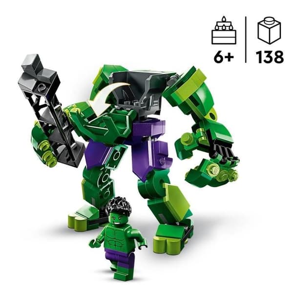 LEGO® Marvel 76241 Hulken Robotrustning, Avengers minifigur, Byggleksak, Superhjälte