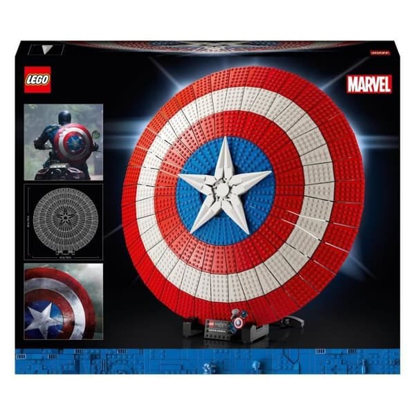 LEGO® Marvel 76262 Captain America's Shield, Avengers Model Kit för vuxna med Thor's Hammer