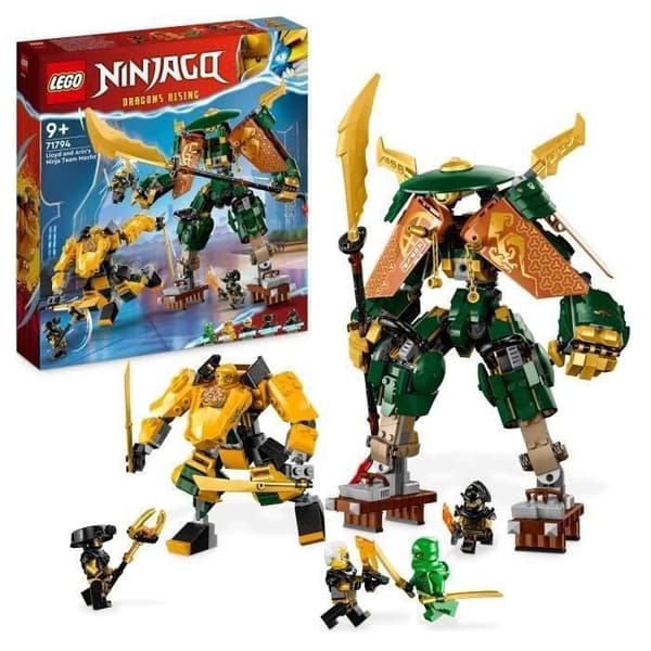 LEGO® NINJAGO 71794 Ninja Robot Team Lloyd och Arin, Ninja Toy for Kids