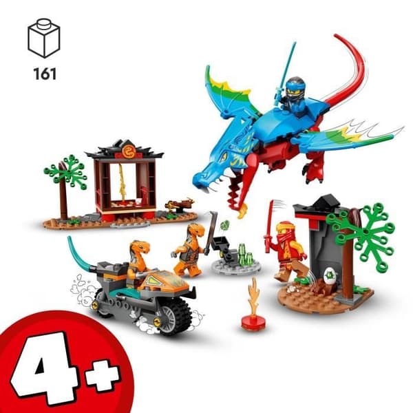 LEGO NINJAGO 71759 Drakens tempel Ninja leksak och minifigurset med motorcykel
